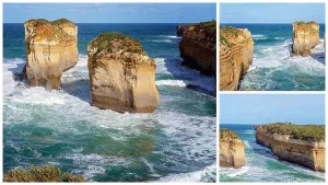 Loch Prints: Collage of The well-known Island Archway at Loch Ard Gorge On The Great Ocean Road Australia