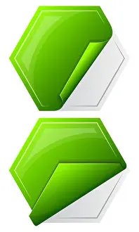 Bent Prints: Collection hexagon sticker