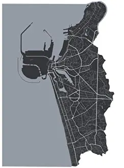 Colombo Prints: Colombo vector map. Detailed vector map of Colombo city administrative area