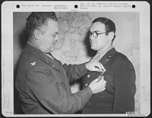 Colonel Prints: Colonel Jones, 9Th Troop Carrier Command Presents The Air Medal To Capt