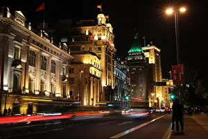 Huangpu Prints: Colonial buildings on the Bund in Shanghai, China