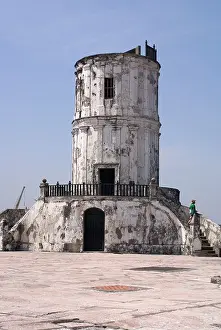 Veracruz Prints: Colonial era lighthouse in the San Juan de Ulua fortress in the city of Veracruz, Mexico