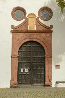 Detail of the colonial town Teguise at the Canary island on Lanzarote in Spain