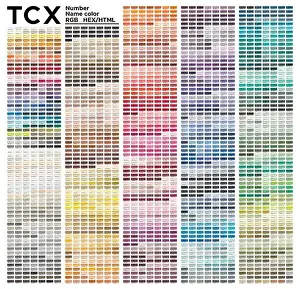 Fashion Industry Prints: Color chart Pantone of the Fashion