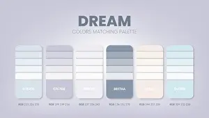 Palette Prints: Color palette in a Dream colour theme collections