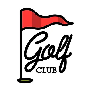Putter Prints: Color vintage golf club emblem