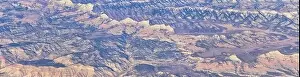 Colorado Rocky Mountains Aerial panoramic views from airplane of abstract Landscapes