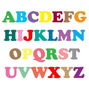 Colorful alphabet letters illustration