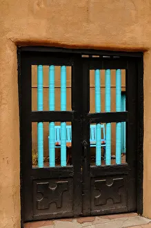 Indigenous Culture Prints: Colorful Doors in Santa Fe, New Mexico