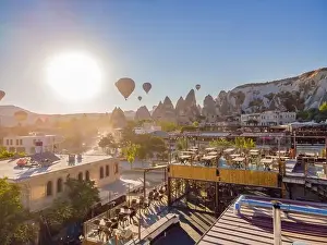 Ballon Prints: Colorful hot air balloons flying over at fairy chimneys valley in Nevsehir