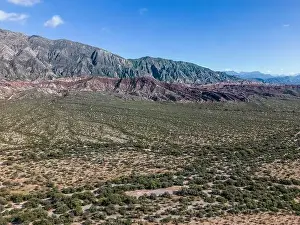 Pampa Prints: Colorful mountain landscape in San Juan Province in Argentina along the famous Ruta40 - Traveling South America