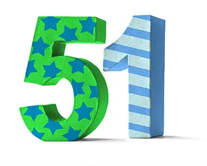 Hintergrund Prints: colorful number of cardboard - number 51