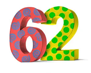 Hintergrund Prints: colorful number of cardboard - number 62