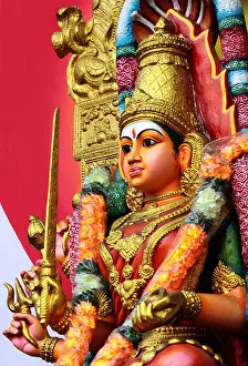Tamil Nadu Prints: Colorful Statue of Hindu Goddess Amman