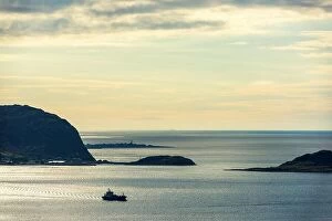 Images Dated 14th July 2017: Colorful sunset in Alesund port town