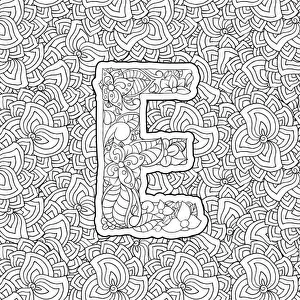 Regular Prints: Coloring Book Floral Ornamental Alphabet