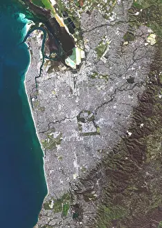 South Australia Prints: Colour satellite image of Adelaide