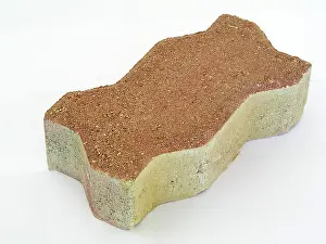Oblong Prints: Coloured concrete paving block