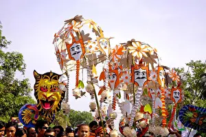 South Asian Prints: A colourful and festive procession celebrating Pahela Baishakh