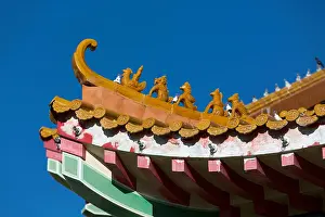 Malaysian Prints: Colourful red tiled roof