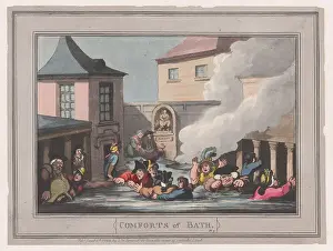 New York Prints: Comforts of Bath, Plate 7. Artist: Thomas Rowlandson (British)