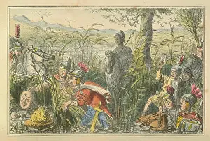 Marshes Prints: Comic History of Rome Table 09 Marius discovered in the Marshes at Minturnae