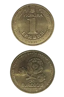 Ukrainian Prints: commemorative coin dedicated to Euro 2012, 1 Ukrainian hryvnia