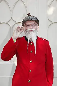 Whiskers Prints: Competitor at The British Beard & Moustache Championships held in Brighton and Hove