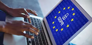 Low Section Prints: Composite image of european union locked