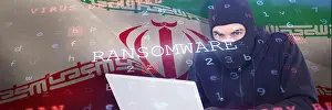 Hacker Prints: Composite image of hacker in balaclava hacking a laptop