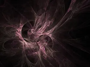 Generated Prints: computer generated flame fractal abstract image