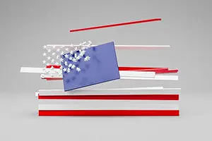American Flag Prints: Concept: Collapse of the United States of America