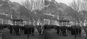 Grenoble Prints: A concert takes place in the city garden of Grenoble in 1890