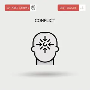 Dispute Prints: Conflict Simple vector icon
