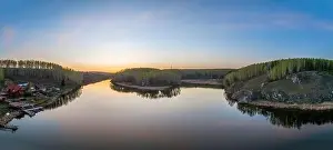 Ekaterinburg Prints: Confluence of the Iset and Kamenka rivers in the city Kamensk-Uralskiy