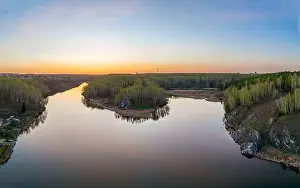 Ekaterinburg Prints: Confluence of the Iset and Kamenka rivers in the city Kamensk-Uralskiy