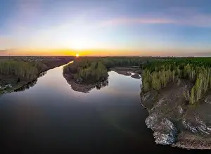 Ekaterinburg Prints: Confluence of the Iset and Kamenka rivers in the city Kamensk-Uralskiy