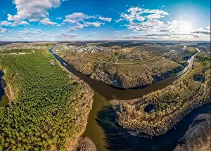 Ekaterinburg Prints: Confluence of the Iset and Kamenka rivers in the city Kamensk-Uralskiy