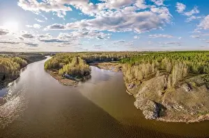 Ekaterinburg Prints: Confluence of the Iset and Kamenka rivers in the city Kamensk-Uralskiy