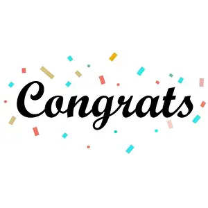 Graduate Prints: Congrats Letter on white background