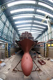Construct Prints: Construction of cruise ships, Meyer-Werft Papenburg, Lower Saxony, Germany, Europe