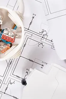 Switch Prints: Construction drawing of electric installation