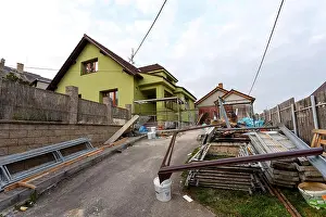 Rebuild Prints: Construction or repair of the rural house