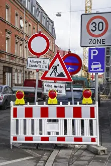 Europea Prints: construction site signs in Nuremberg, Germany