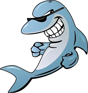 Cool Dolphin Cartoon Character Vector Graphic Illustration