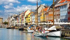 City Collection: Copenhagen, Denmark - the boat in Nyhavn Canal