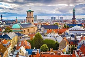 Cityscape Collection: Copenhagen, Denmark old city skyline