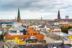 Copenhagen, Denmark old town city skyline in the afternoon