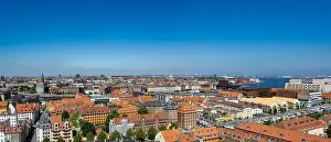 Copenhagen panorama: downtown architecture view from above - from the Church of Our Saviour