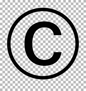 Web Button Prints: copyright symbol on transparent background. copyright sign. copyright icon